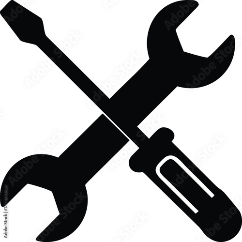A crossed screwdriver and wrench icon representing tools and repair work