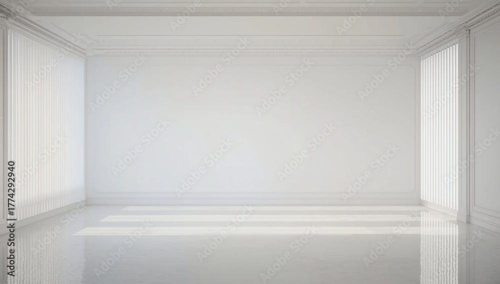 Fototapeta premium Blank canvas on wall in gallery