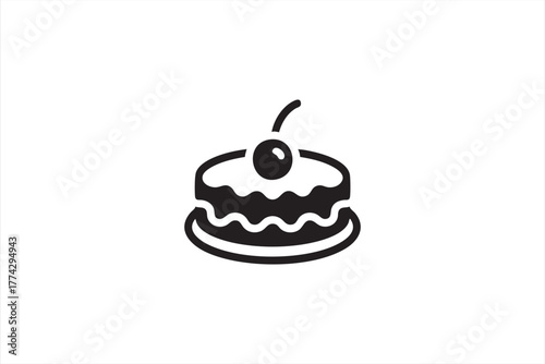 Clean vector donut illustration representing confectionery and sweet treats