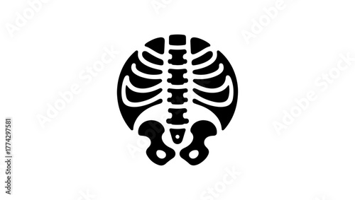 osteoporosis minimal black and white logo vector icon, orthopedic svg, pelvis svg, orthopedic vector, orthopedic logo black and white, hip bone svg, orthopedic icon free, femur bone icon, hip bone ico