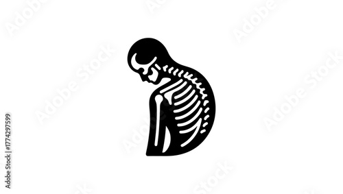 osteoporosis minimal black and white logo vector icon, orthopedic svg, pelvis svg, orthopedic vector, orthopedic logo black and white, hip bone svg, orthopedic icon free, femur bone icon, hip bone ico