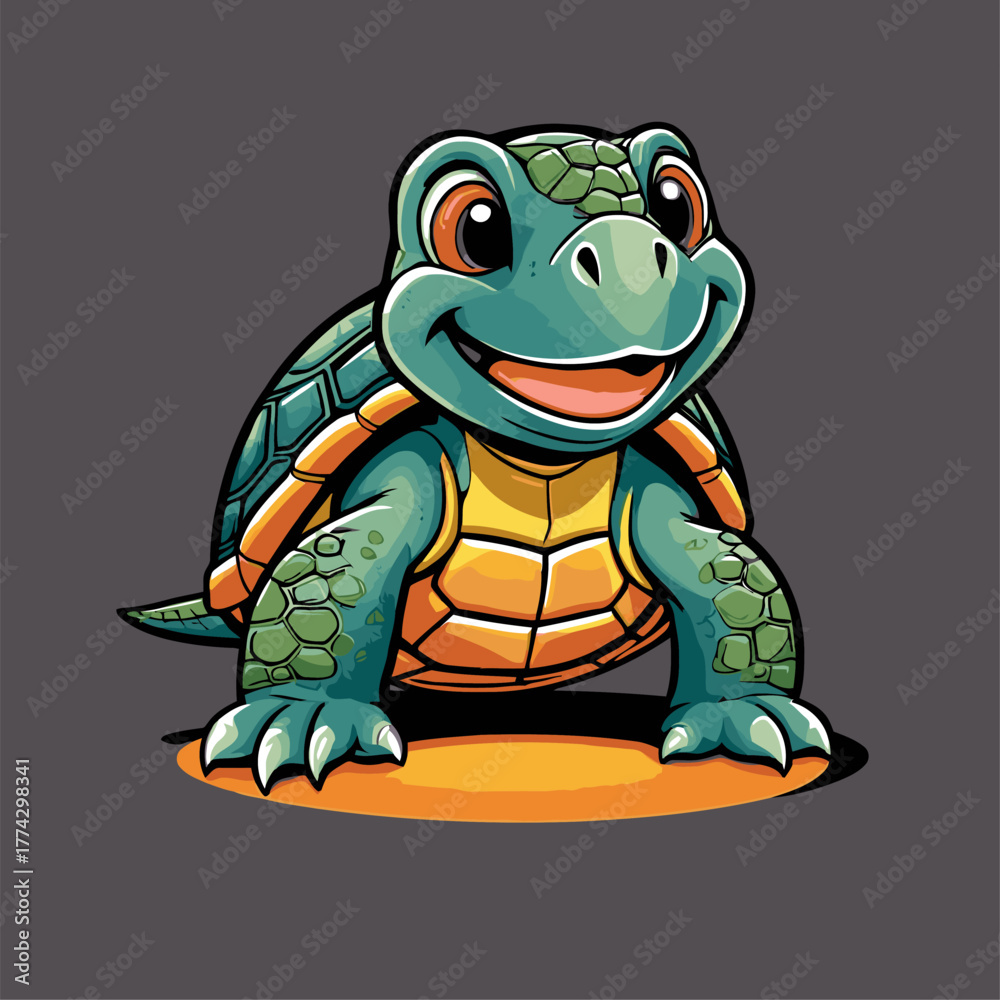 Fototapeta premium cute turtle vector image