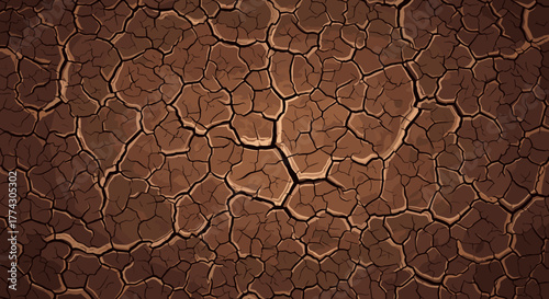 Dry Cracked Earth Texture Background Drought Arid Soil Pattern Natural Weather Impact
