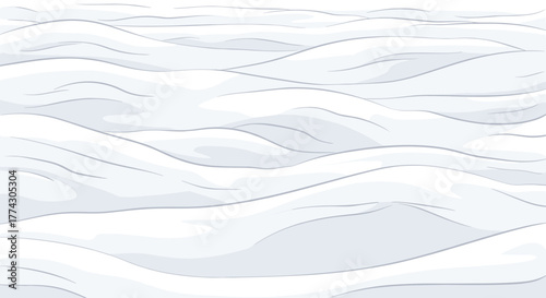 Abstract Snow Dunes Wavy Landscape Seamless Pattern Winter Cold Nature Background