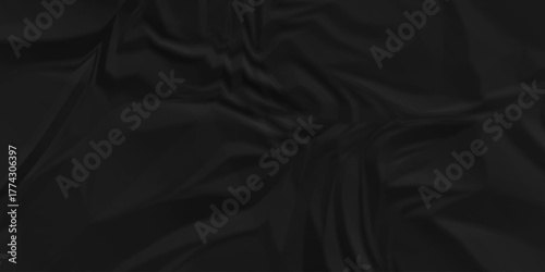 Dark black crumpled paper background. old paper wrinkle texture pattern. cardboard wrinkled arts craft and Seamless black crumpled paper.	
