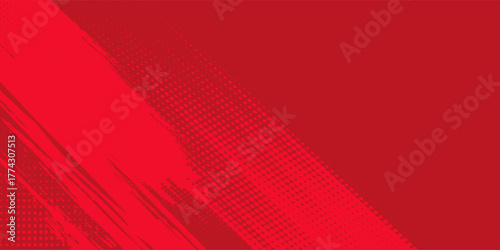 Background red and crimson pop art background with halftone dots in comic sports