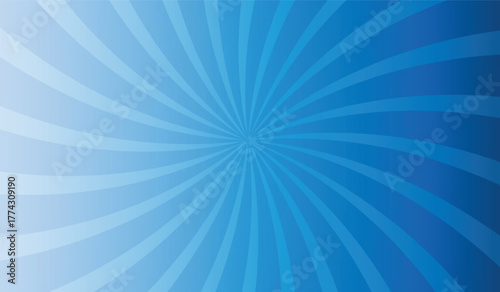 Starburst background. Sunburst rays pattern vector illustration blue and green color gradient background 