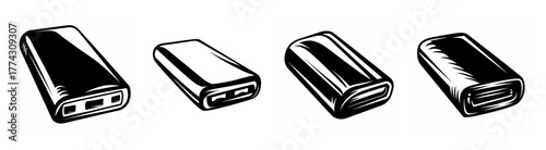 Collection of portable usb power banks featuring multiple ports for convenient device charging anywhere