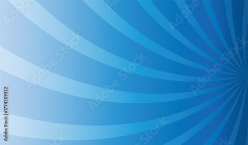 Starburst background. Sunburst rays pattern vector illustration blue and green color gradient background 