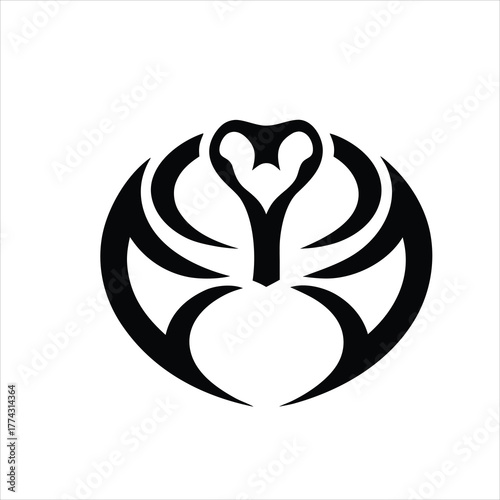 Abstract Snake Cobra ShouetteSilhouette Vector icon