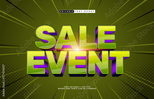 sale event editable sale text effect for promotion and advertising