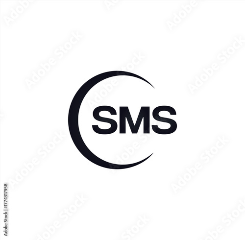 SMS set ,SMS logo. S M S design. White SMS letter. SMS, S M S letter logo design. Initial letter SMS letter logo set, linked circle uppercase monogram logo. S M S letter logo vector design.