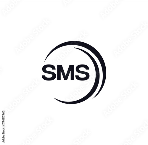 SMS set ,SMS logo. S M S design. White SMS letter. SMS, S M S letter logo design. Initial letter SMS letter logo set, linked circle uppercase monogram logo. S M S letter logo vector design.