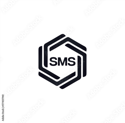 SMS set ,SMS logo. S M S design. White SMS letter. SMS, S M S letter logo design. Initial letter SMS letter logo set, linked circle uppercase monogram logo. S M S letter logo vector design.