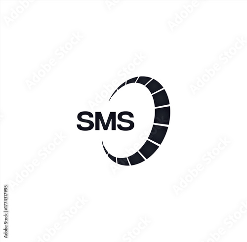 SMS set ,SMS logo. S M S design. White SMS letter. SMS, S M S letter logo design. Initial letter SMS letter logo set, linked circle uppercase monogram logo. S M S letter logo vector design.