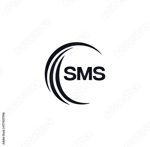 SMS set ,SMS logo. S M S design. White SMS letter. SMS, S M S letter logo design. Initial letter SMS letter logo set, linked circle uppercase monogram logo. S M S letter logo vector design.