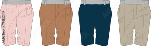 Variety of Summer Shorts Stylish Options for Warm Weather in Four Different Colors for Various Outfits
