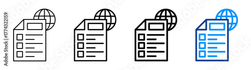 Internet Protocol Icon Different Style Outline Collection Set