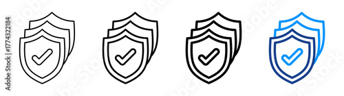 Secure Socket Layer Icon Different Style Outline Collection Set