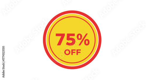 Grab incredible savings with a bold 75% off sale announcement perfect for driving customer excitement and boosting sales volume!, Generative AI.