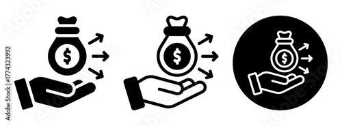 Expenditure Icon Collection Glyph & Mixed Style