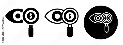 Cost Transparency Icon Collection Glyph & Mixed Style
