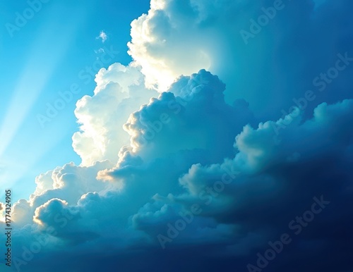 The sky is blue with a few clouds