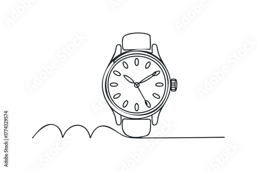 Simple line drawing of a wrist watch