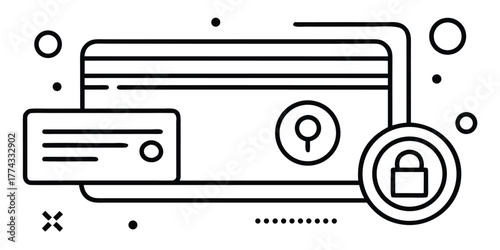 Secure Credit Card Payment Icon Represents Financial Transaction Security
