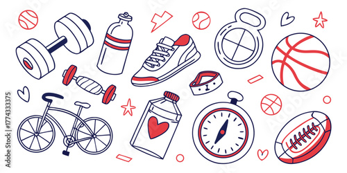 A set of flat minimal vector icons for business analytics and data reports