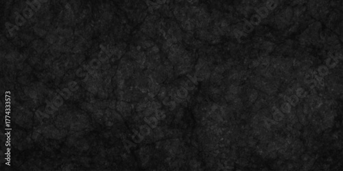 Dark black background backdrop studio, cement concrete dust surface rough wall texture. black old paper texture. stone marble texture. black dirty concrete wall backdrop. 