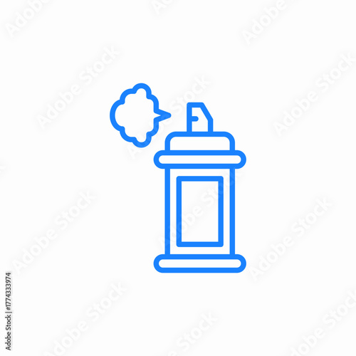 aerosol gas icon sign vector