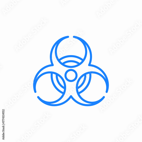 biological hazard icon sign vector