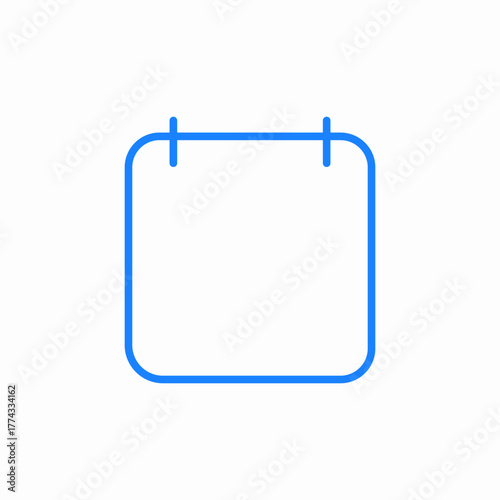 blank calendar icon sign vector