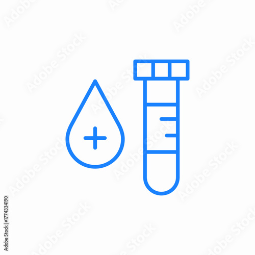 blood test icon sign vector