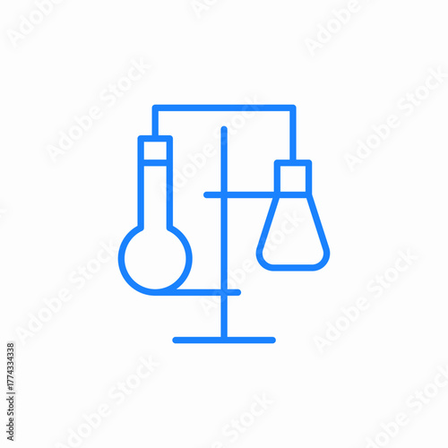 chemical reaction tubes icon sign vector