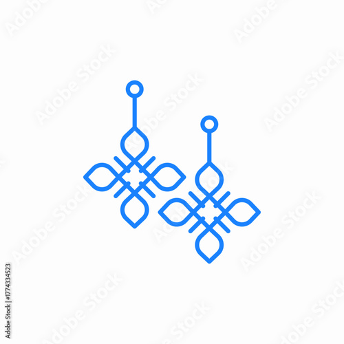 earring jewellery icon sign vector