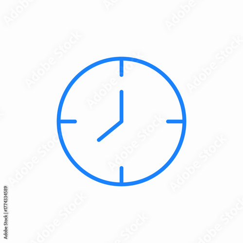 eight oclock icon sign vector