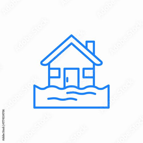 flood disaster icon sign vector
