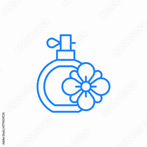 floral perfume icon sign vector