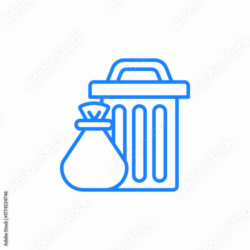garbage bag icon sign vector