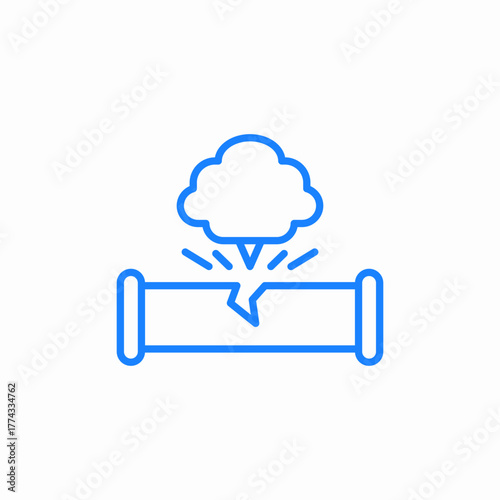 gas leak icon sign vector