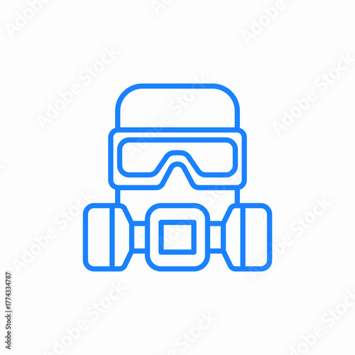 gas mask icon sign vector