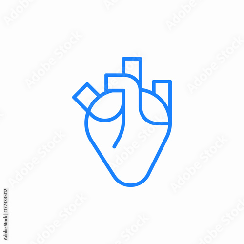 heart organ icon sign vector