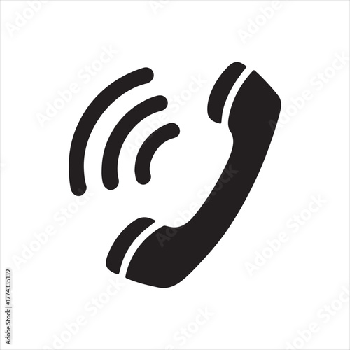 Phone ringing icon isolated on transparent background