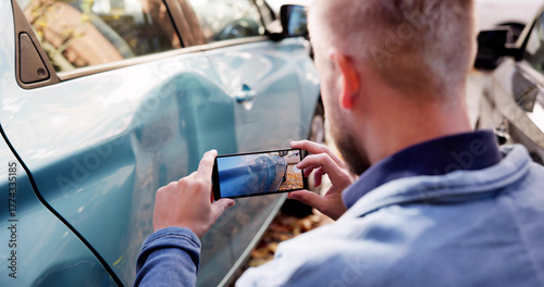 Insurance Investigator Captures Evidence Of Car Accident Aftermath