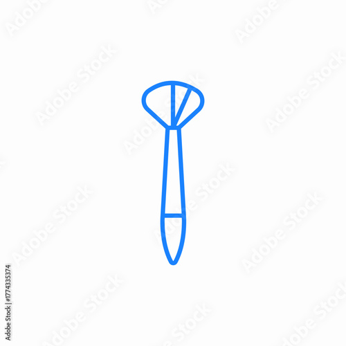 makeup brush icon sign vector