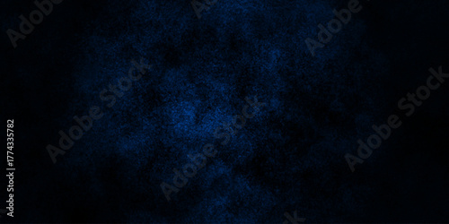 Abstract dark blue grunge natural smooth cement concrete floor and plaster dirty wall background texture. blue marble texture and blue paper texture. plastered long panoramic concrete wall background.