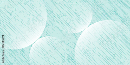 Grain wood image texture on blue cyan board background. Element circle white simple art