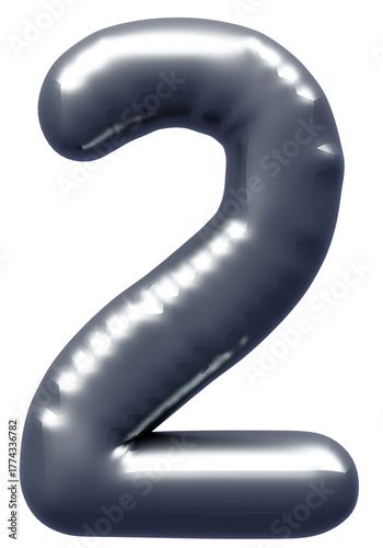 3D画像_風船_2_シルバー